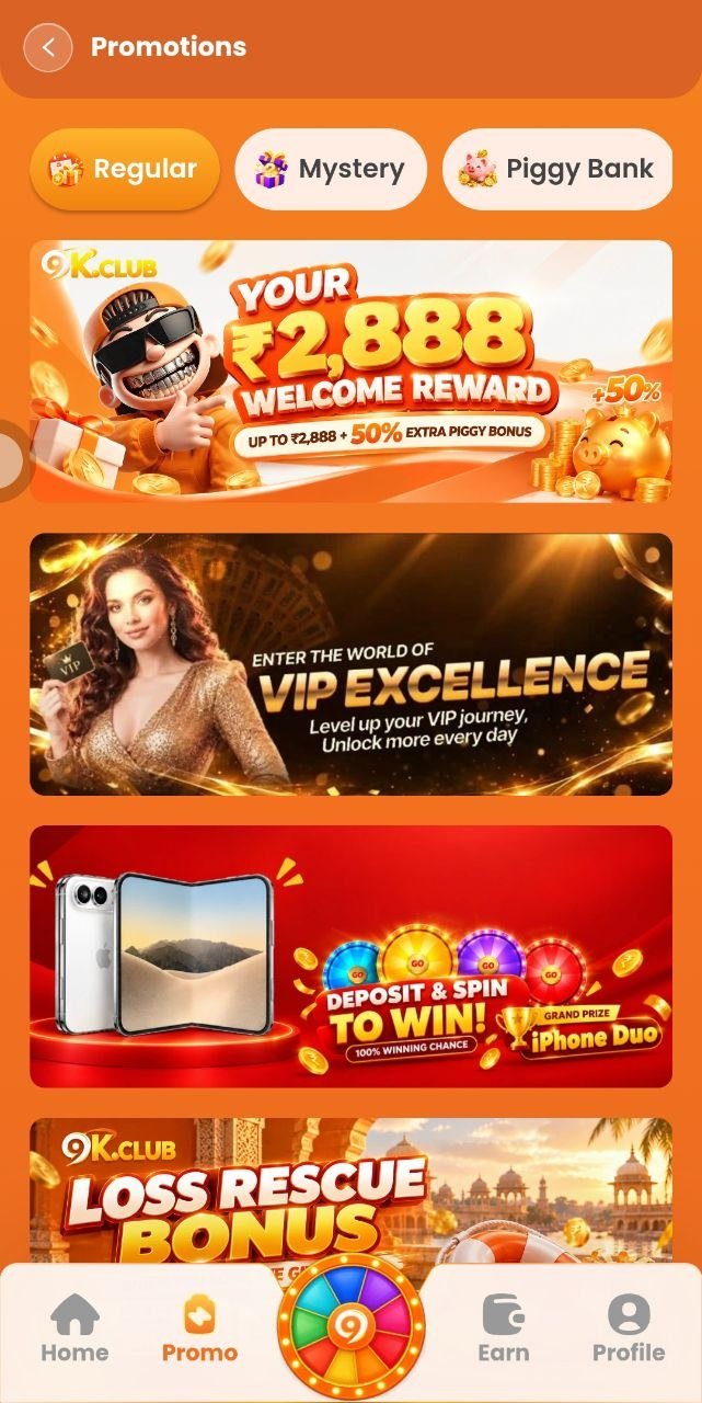 9K Club Promotions